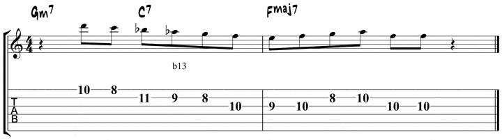 Kenny Burrell II V I lick 2