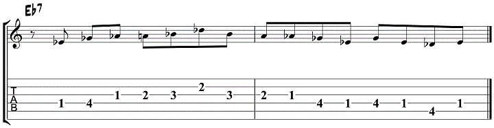 Kenny Burrell dominant lick 2