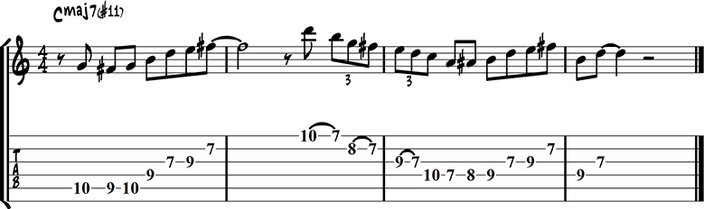 Major chord lick 3