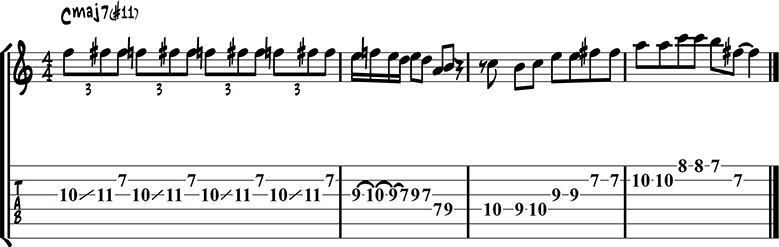 major chords lick 7