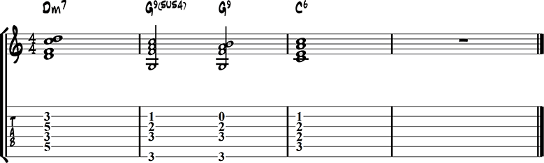 Jazz guitar ending 1