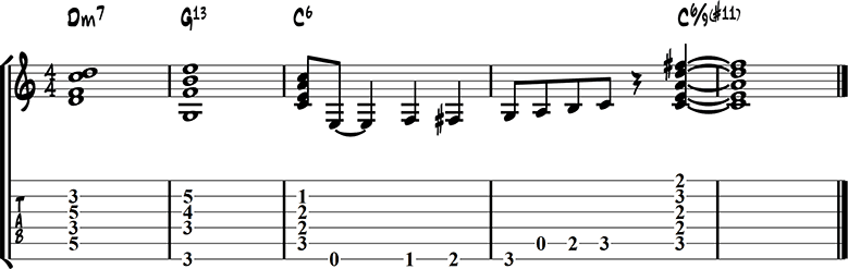 Jazz guitar ending 13