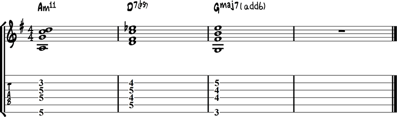 Jazz guitar ending 3