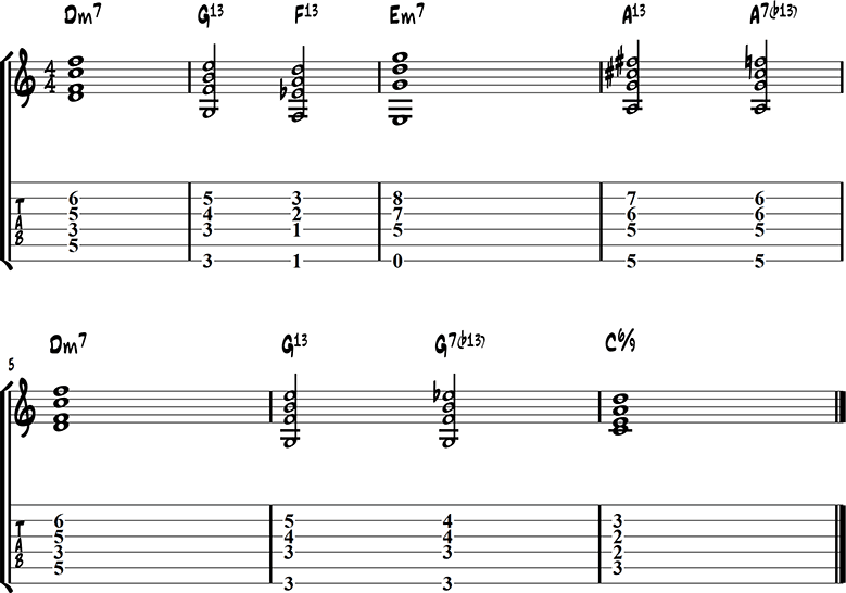 Jazz guitar ending 7