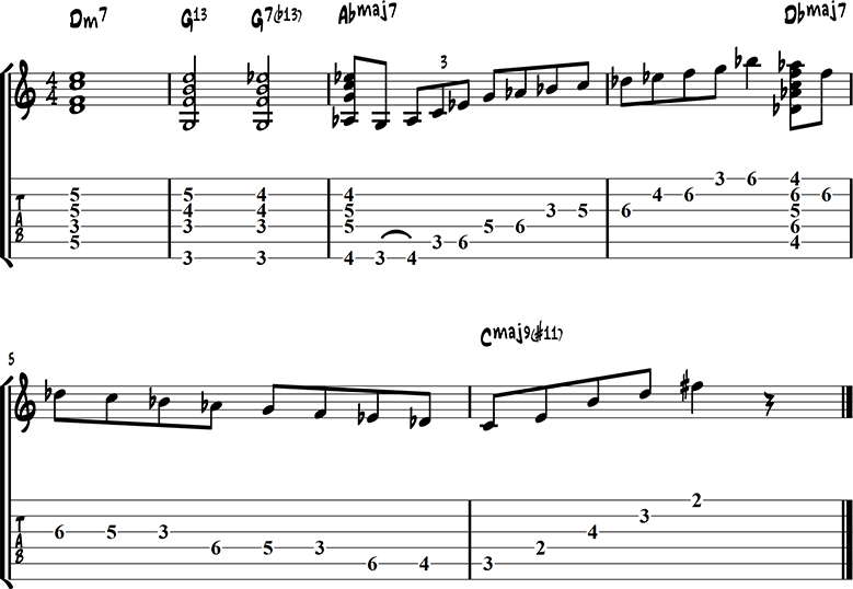 Jazz guitar ending 9
