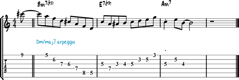 Half-diminished chords example 11