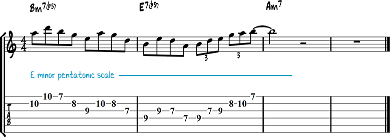 Half-diminished chords example 4