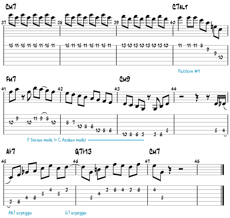 Mr. PC jazz guitar solo page 3