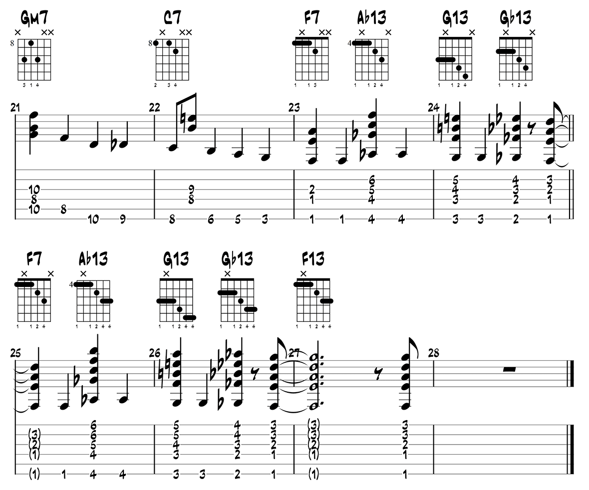 Jazz Blues Walking Bass on Guitar Page 3