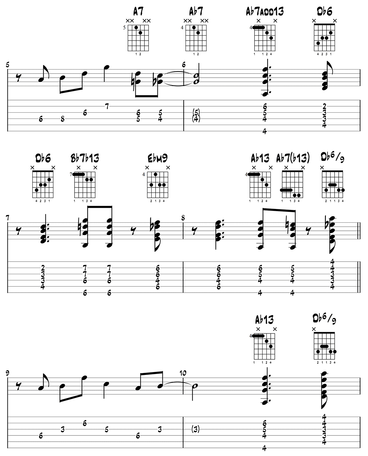 Stompin at The Savoy - Jazz Guitar Arrangement Page 2