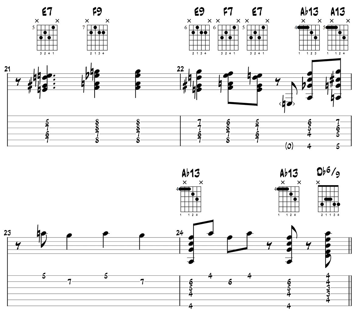 Stompin at The Savoy - Jazz Guitar Arrangement Page 5