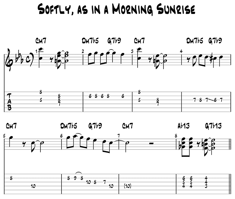 Softly, as in a Morning Sunrise melody page 1