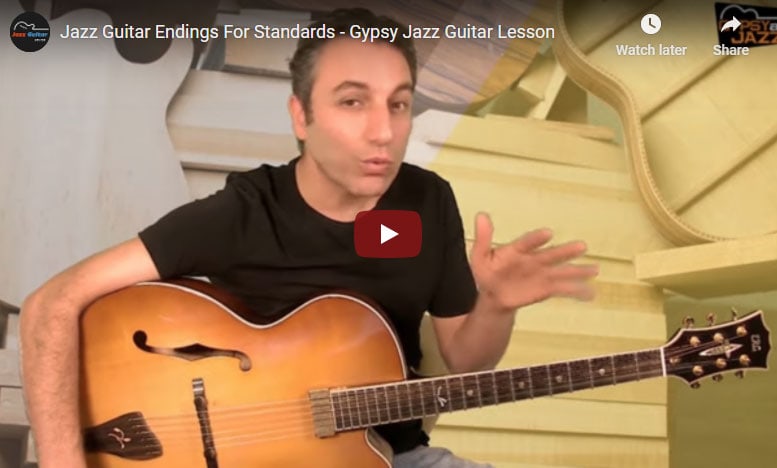 Gypsy jazz guitar endings