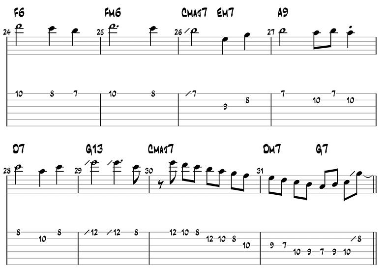 All Of Me Jazz Guitar Lesson Melody Analysis And Solo