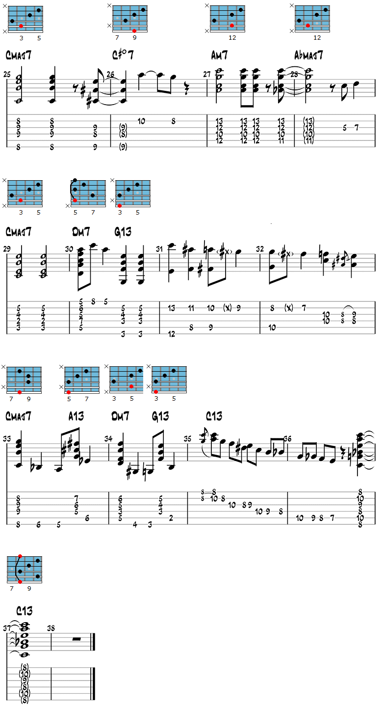 White Christmas Jazz Guitar Version page 3