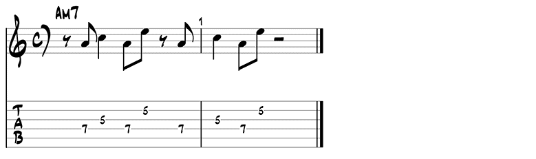 Fly Me to the Moon jazz guitar pattern 2