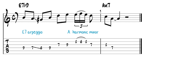 Besame Mucho jazz guitar pattern 4
