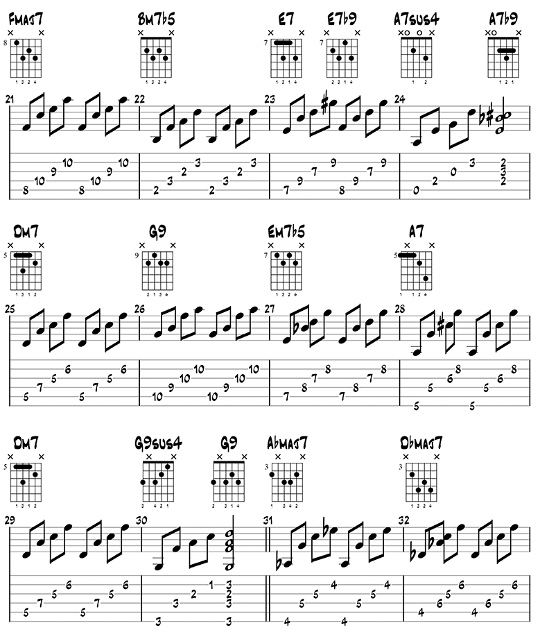 Fly Me to the Moon Chords page 3