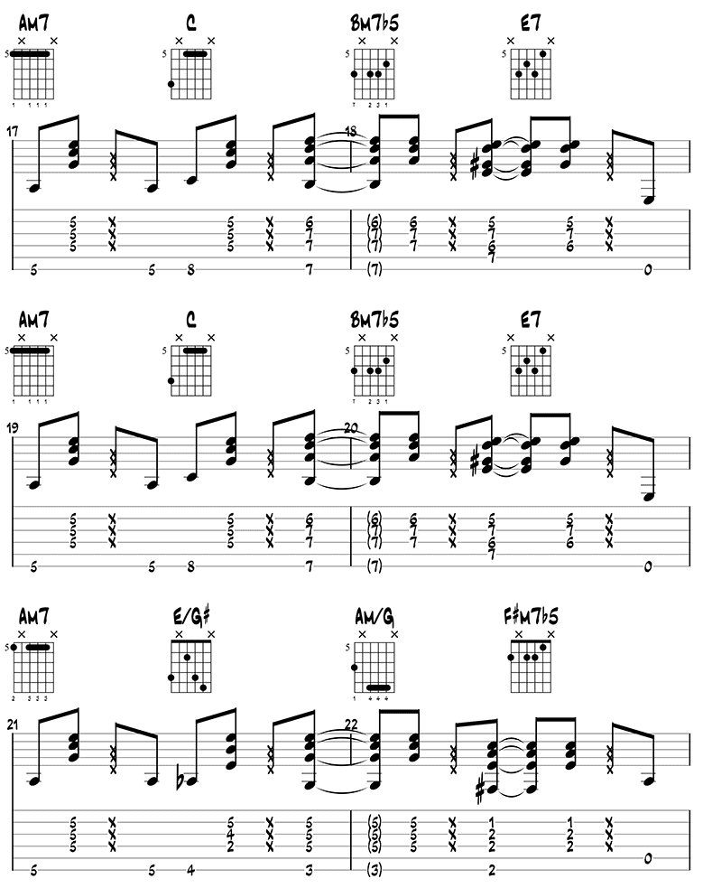 Natureboy Jazz Guitar Chords page 4