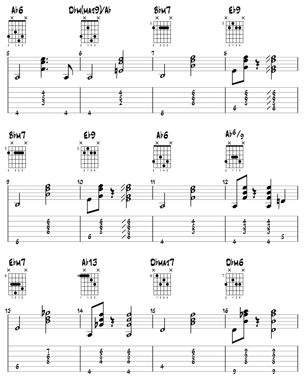 Baby I'm a Fool (Melody Gardot) - Jazz Guitar Chords Page 2