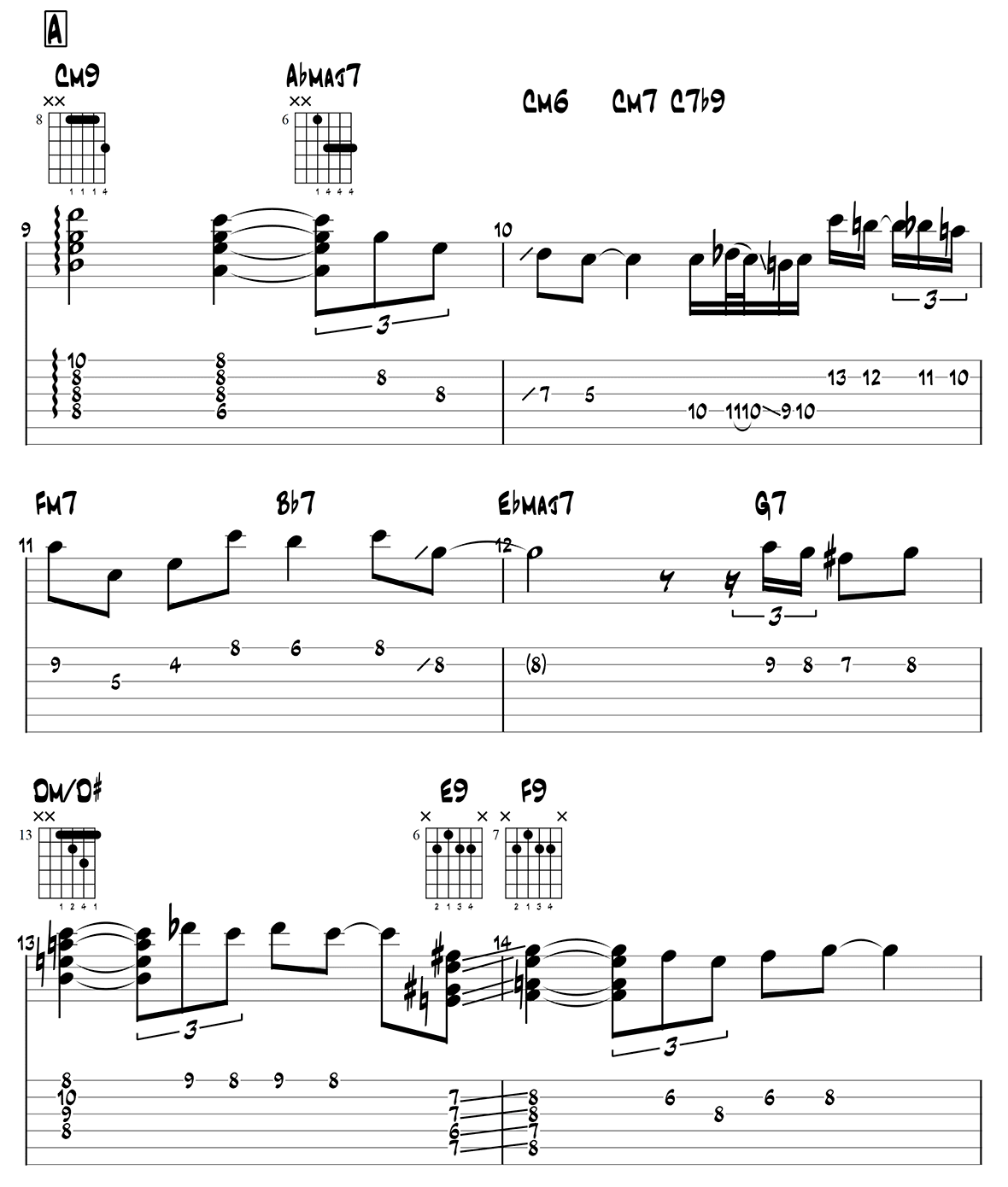 Cry Me a River Guitar Melody Page 3
