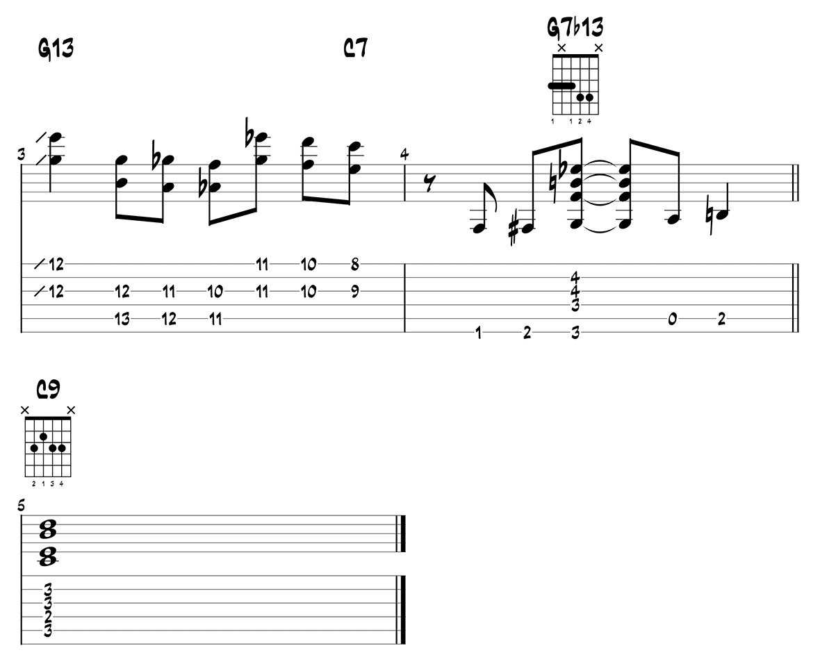Barney Kessel Intro 5 - Blues in C page 2