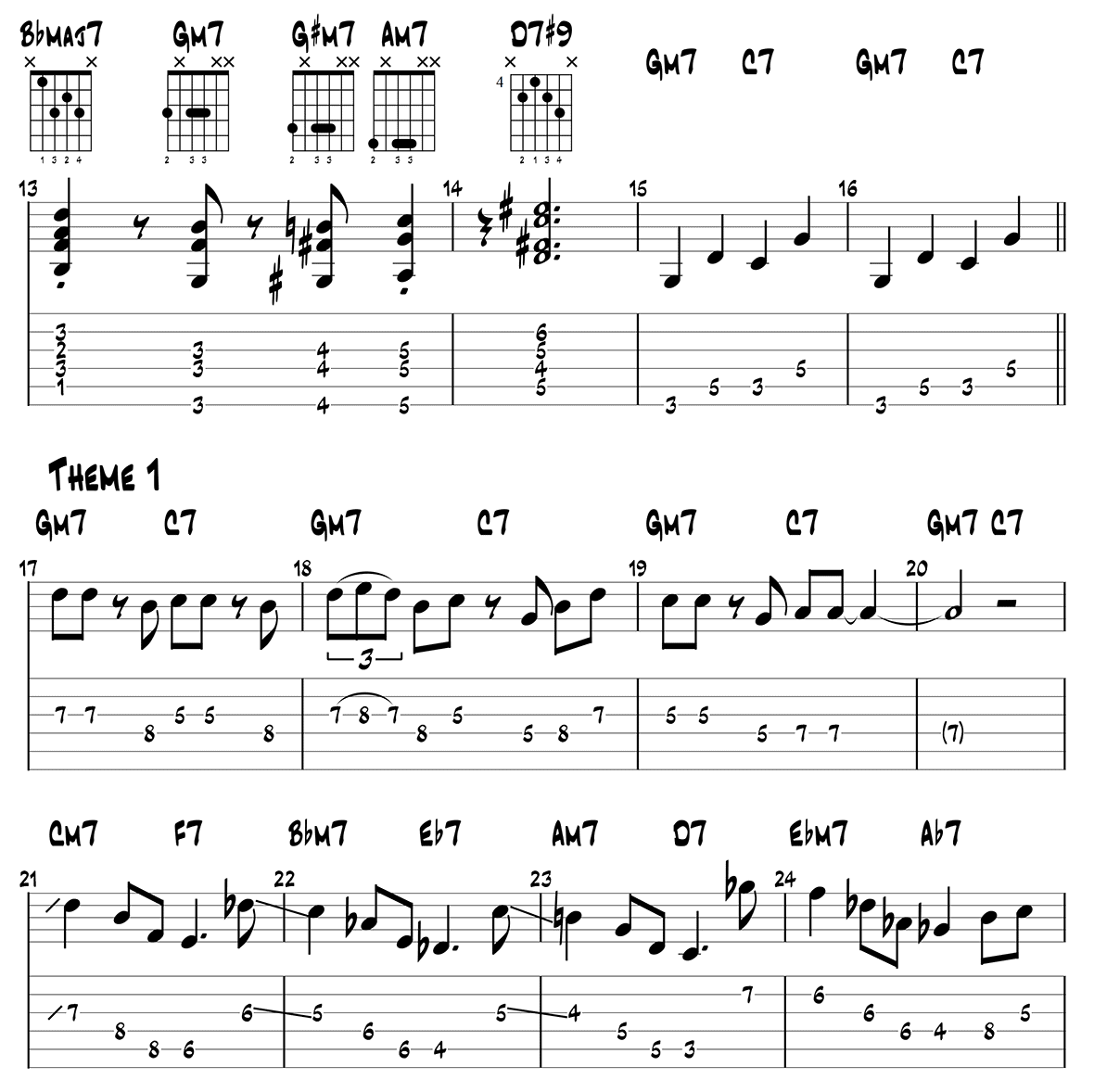 Four on Six Melody Page 1
