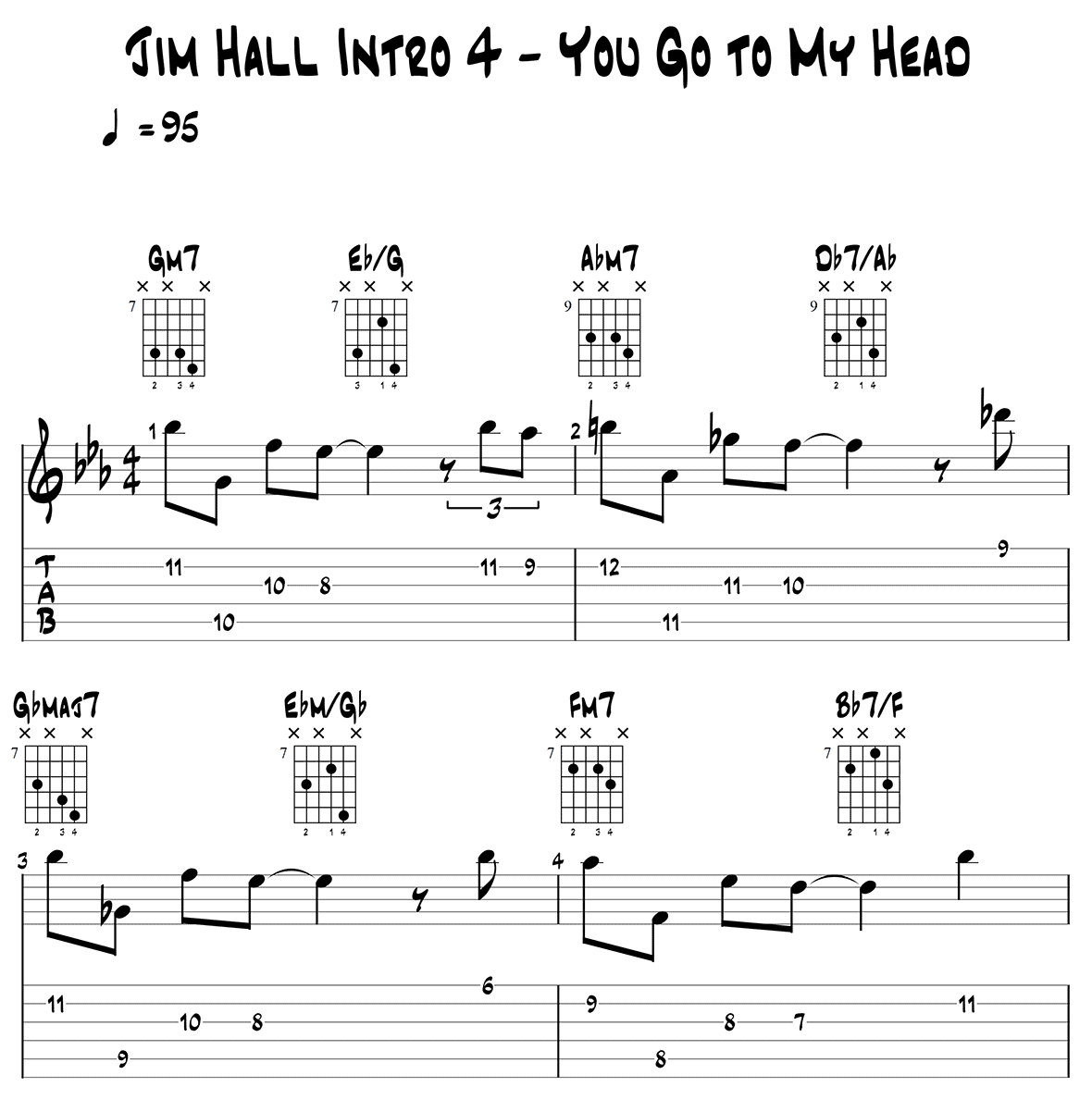 Jim Hall Intro 4 - You Go to My Head page 1