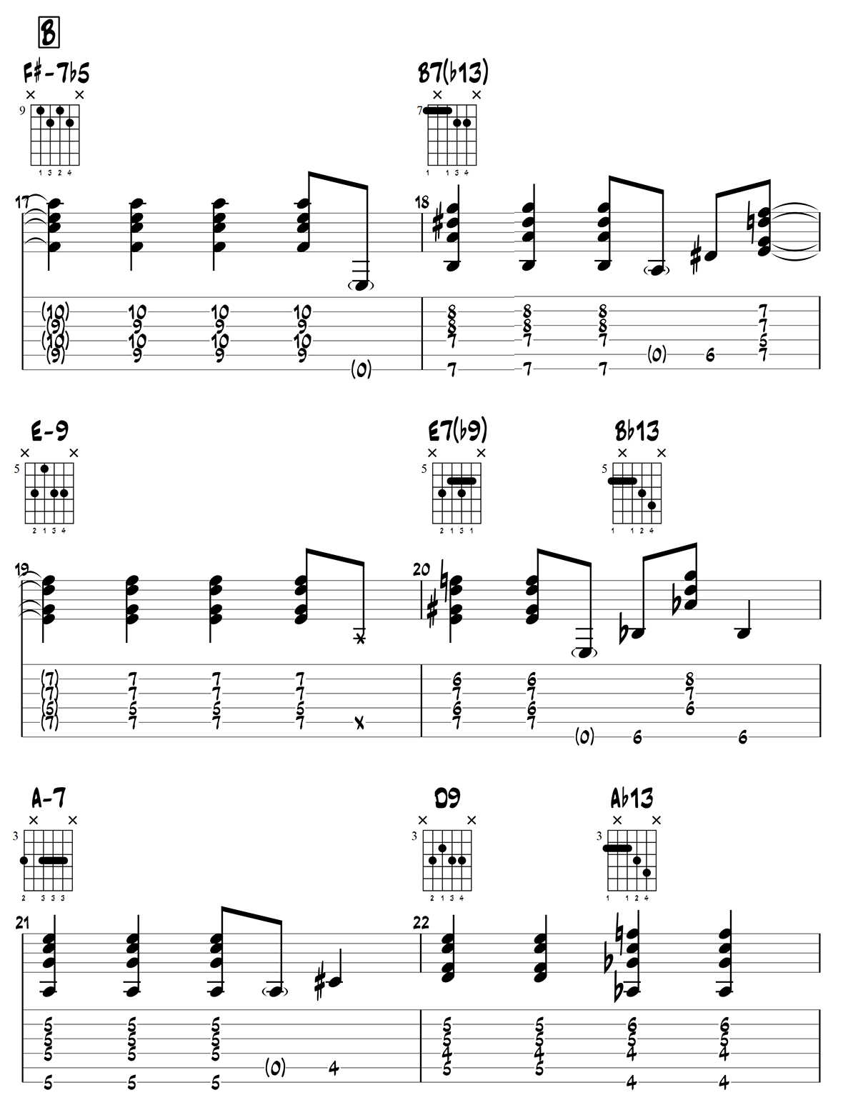 Autumn Leaves jazz guitar chords page 4
