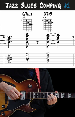 Jazz blues guitar comping