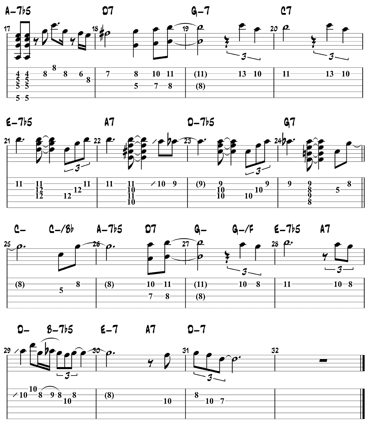 Whisper Not (Benny Golson) - Melody for jazz guitar page 2