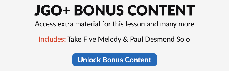 Take Five melody and Paul Desmond solo