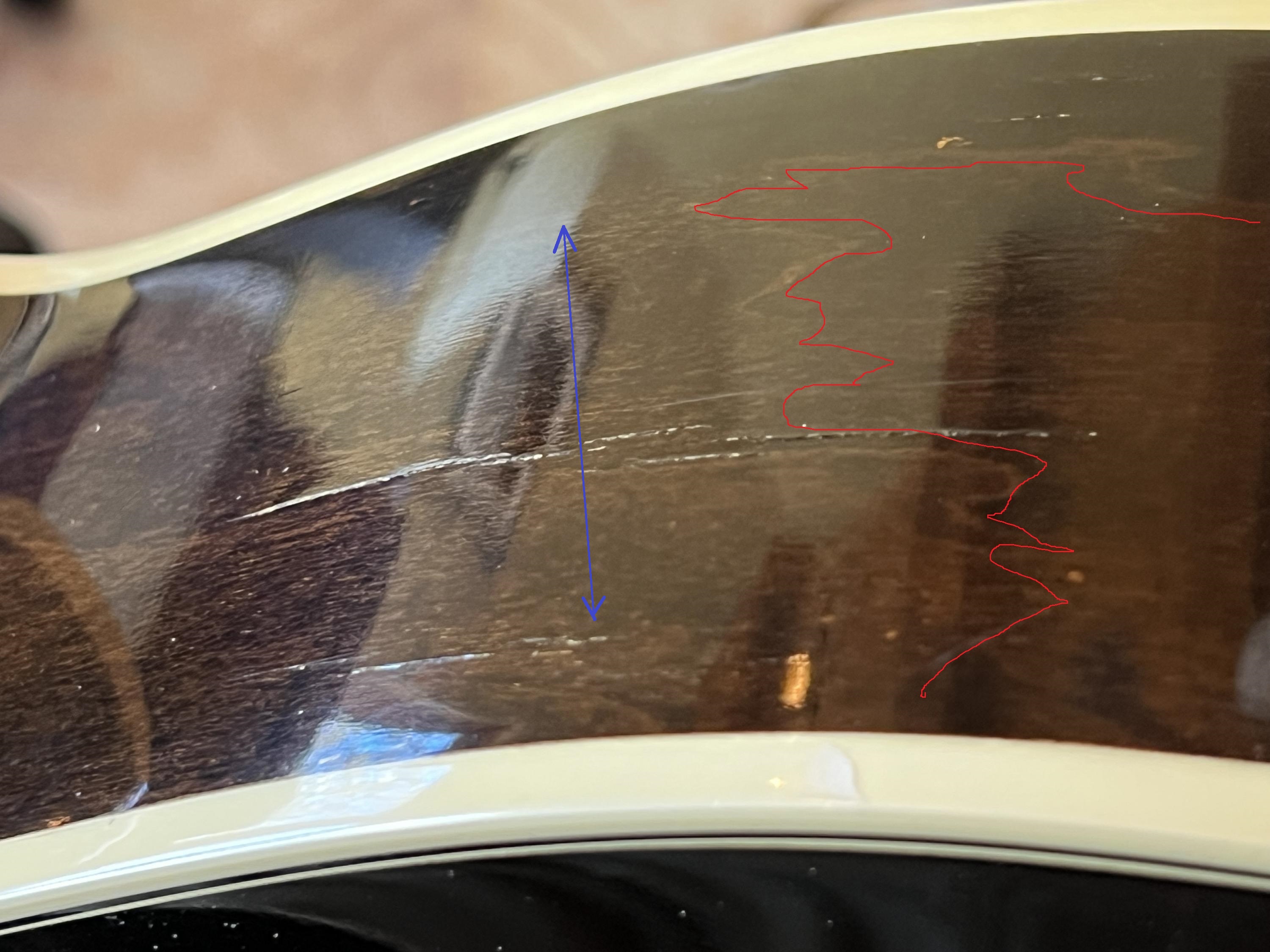 Gibson ES-175CC - Cracks in Laminate Veneer on Sides-z1-jpg