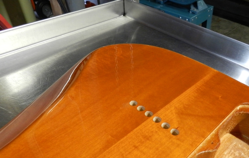 Hardtailing a Stratocaster-reamed_ferrule_hole-jpg