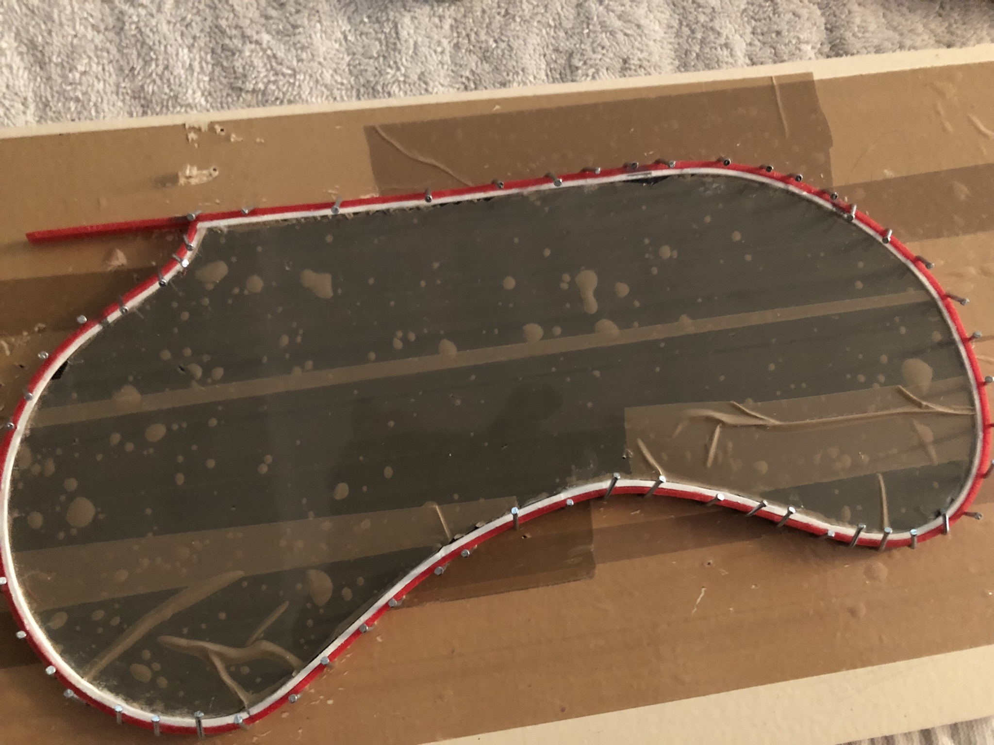 Replica D'angelico Excel Pickguard in process.  Pickguard done update-95ff8f63-0af7-4865-8c5d-abb1d754d163-jpeg