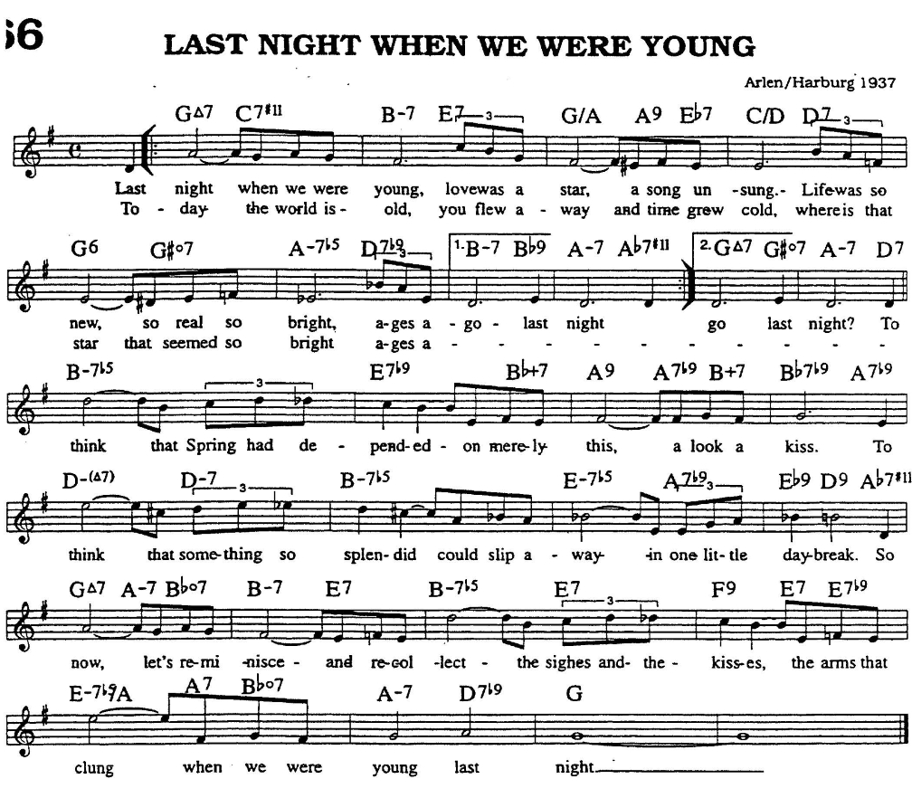 Barry Galbraith Chord Melody Arrangements-last-night-when-we-were-young-great-gig-blue-book-jpg