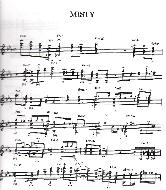 Chord melody problem-misty-joepass-jpg
