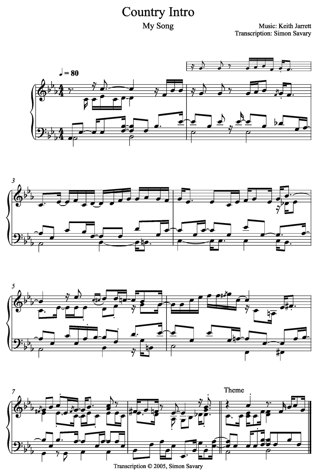 Keith Jarrett: Country. How to approach rhythm playing on this-country-intro-keith-jarrett-real-book-01-jpg