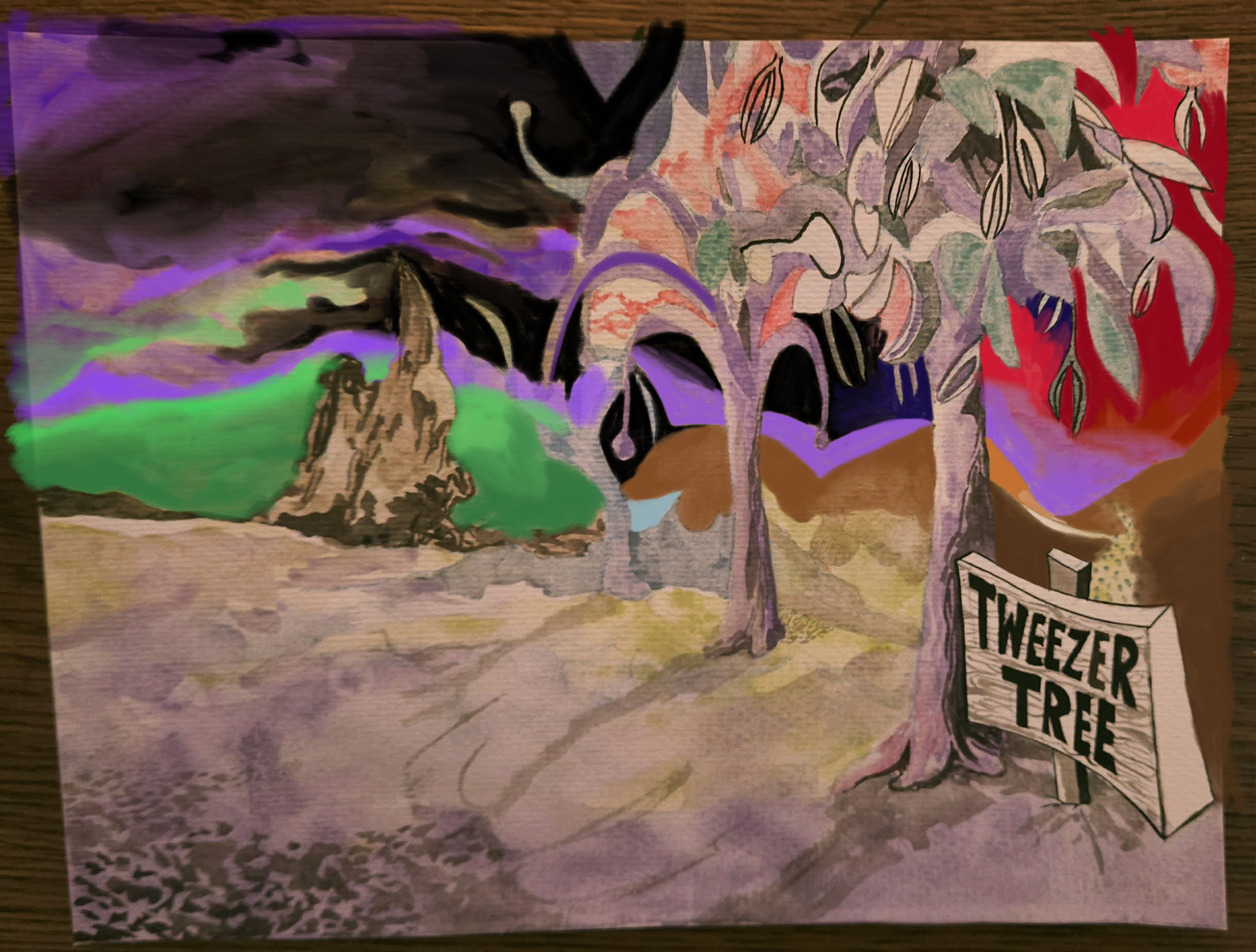I try to play music, but I am a painter at heart!-tweezer-tree-png