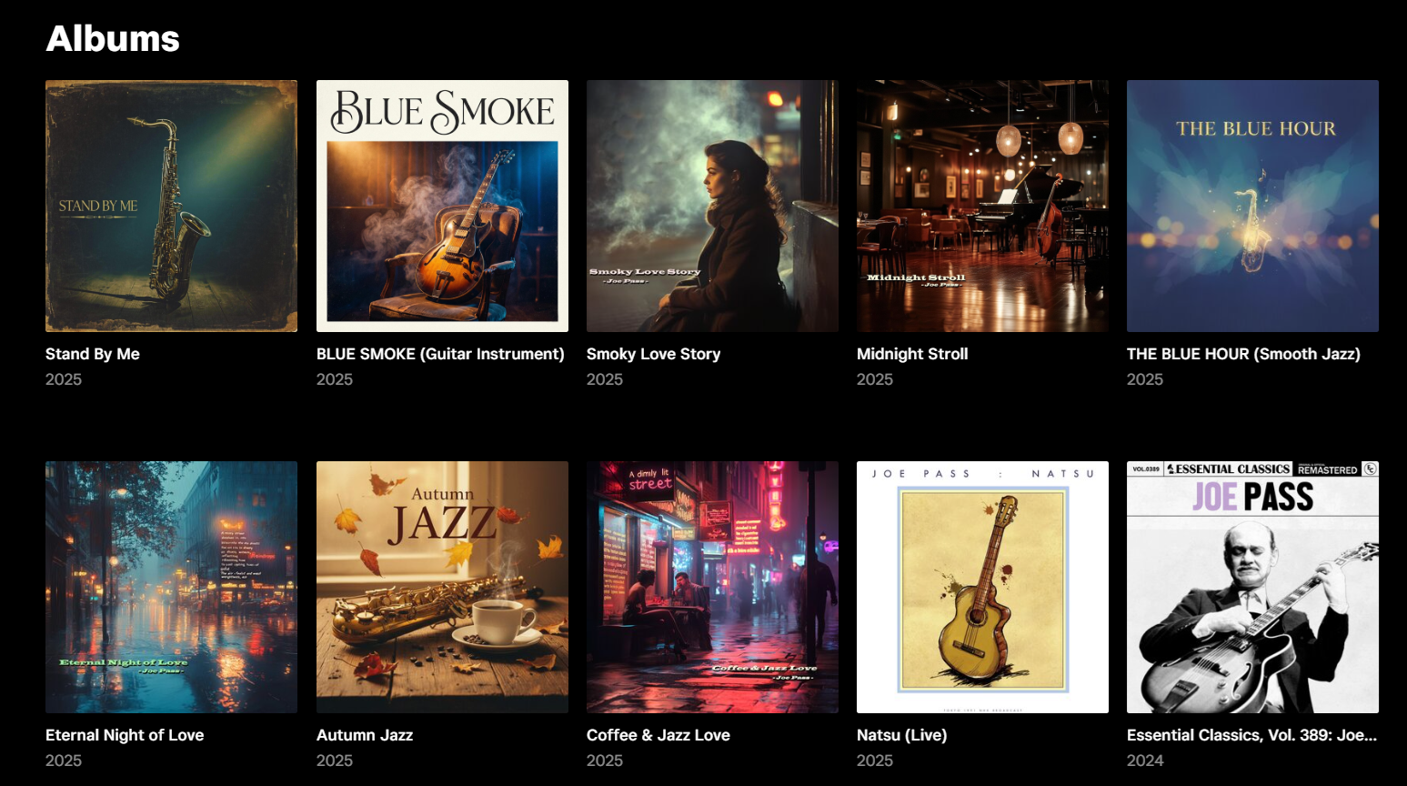 Streaming services-fake-albums-joe-pass-png