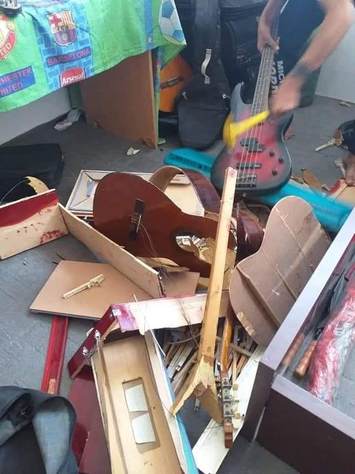 Afghanistan National Institute of Music destroyed their musical instruments.-music-lllll-jpg