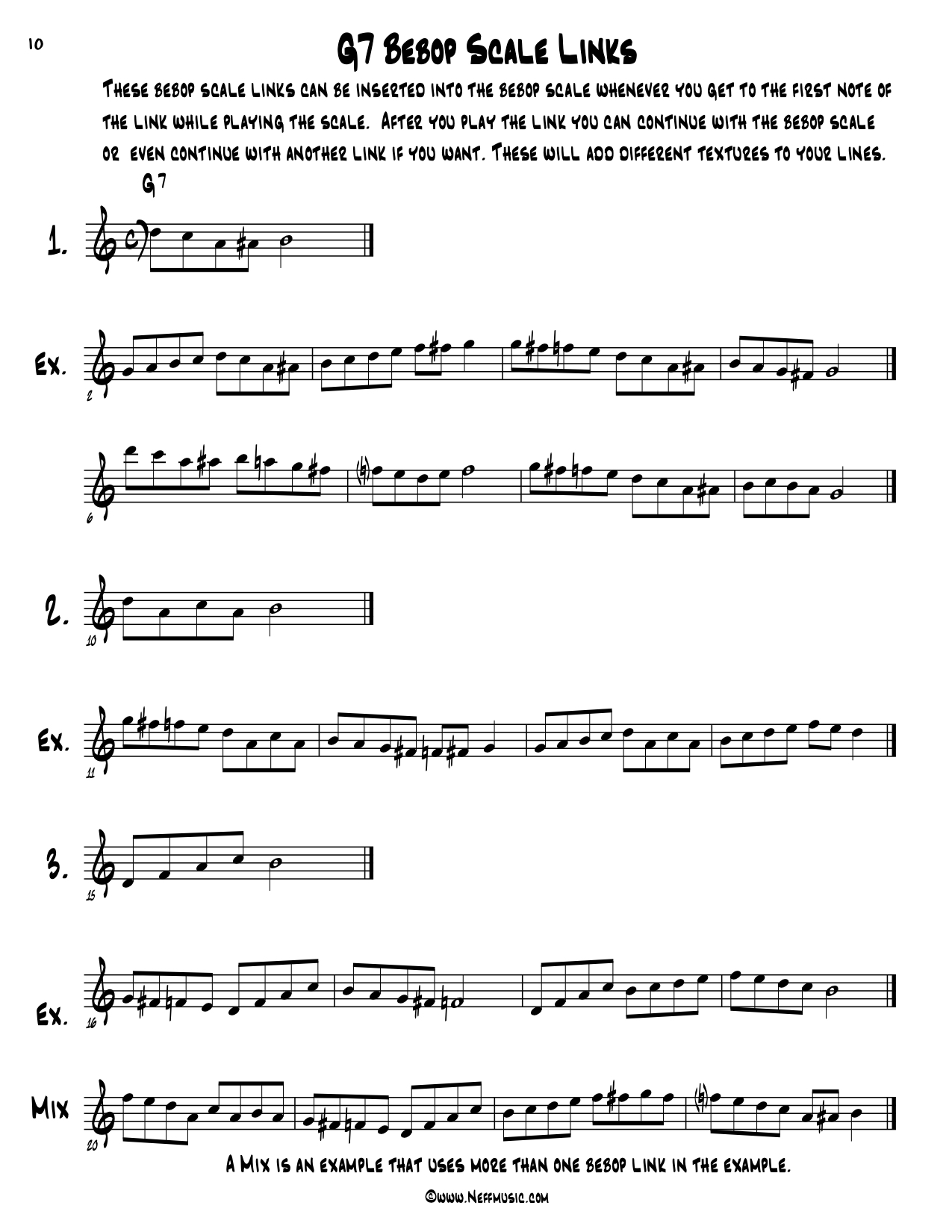 Resources Soloing over Dominant 7th Chords (Vamps)-dominant-bebop-scale-jpg