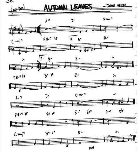 American songbook melody based on Dorian mode-aleaves-jpg