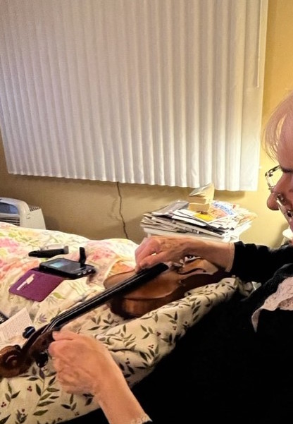 Marital Bliss Working on Gear-violin-bed-3-jpg