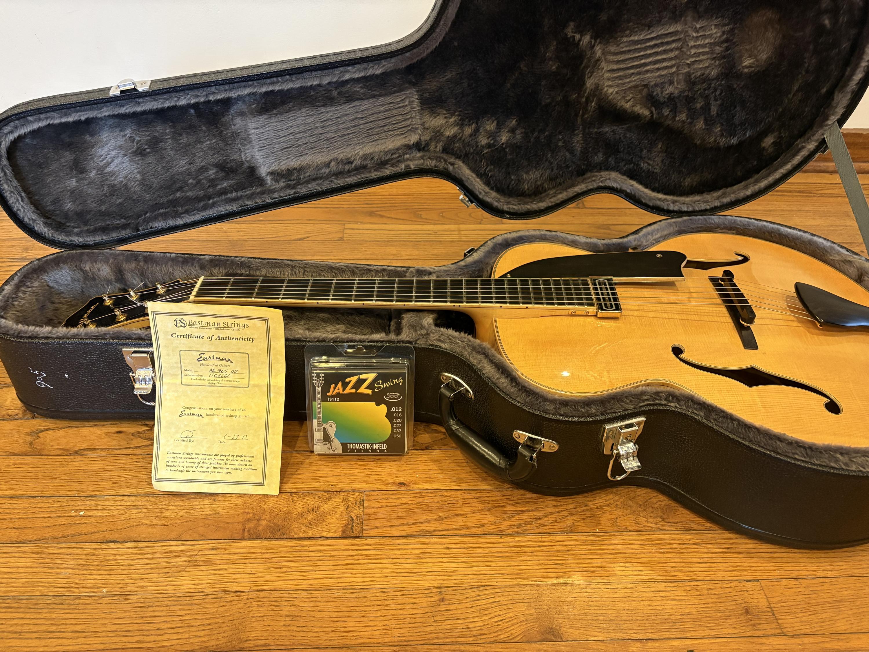 Sold: Eastman AR 905 Archtop w Pete Biltoft CC Rider pickup for sale-img_0195-jpg