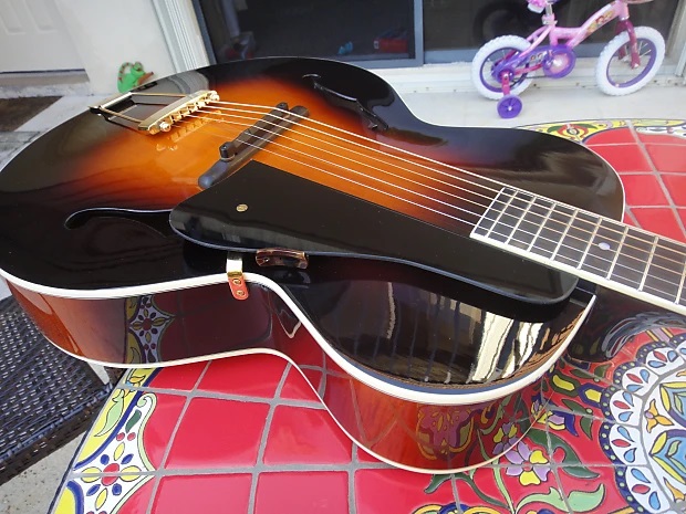 Archtop Pickguard with no drilling on the top?-1-jpg