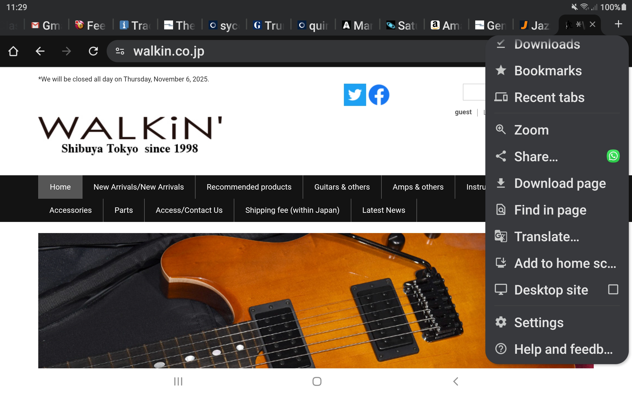 Jazz Guitar shops in Tokyo&hellip;new, used, and small luthiers-screenshot_20251029-232956_chrome-jpg