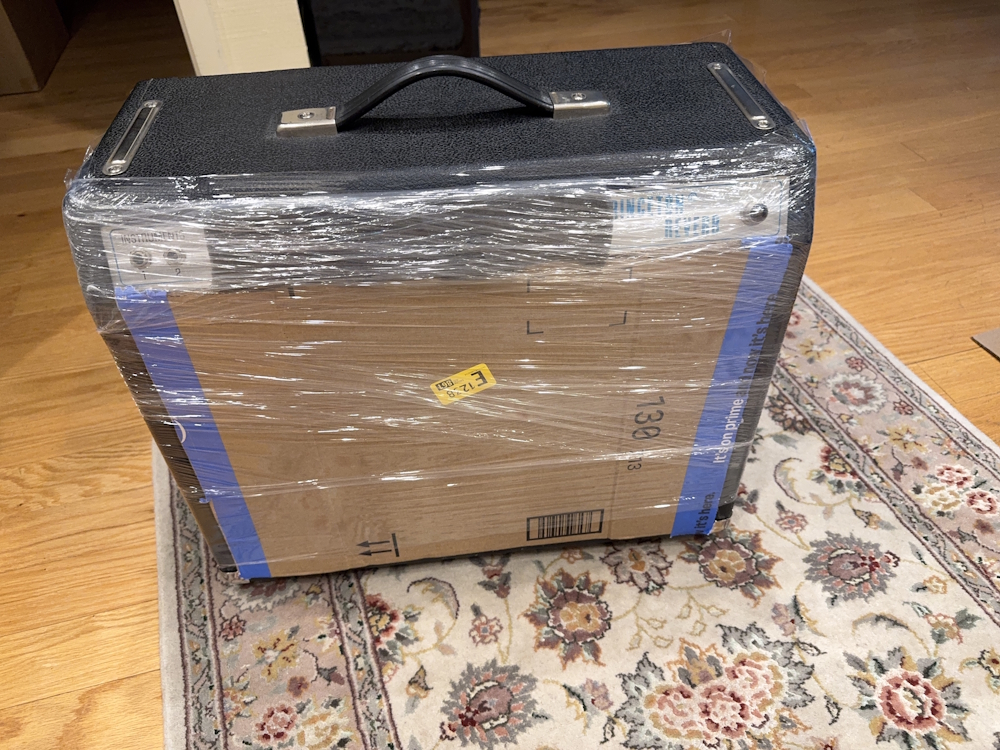 Packing the Princeton for shipment to its new owner-cling_wrapped-jpg