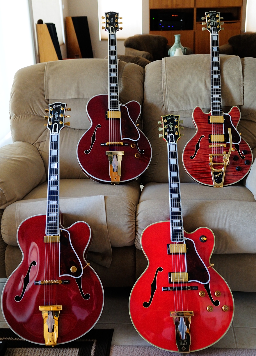Late Model Gibson L-5CES knob color-red-collection-1-jpg