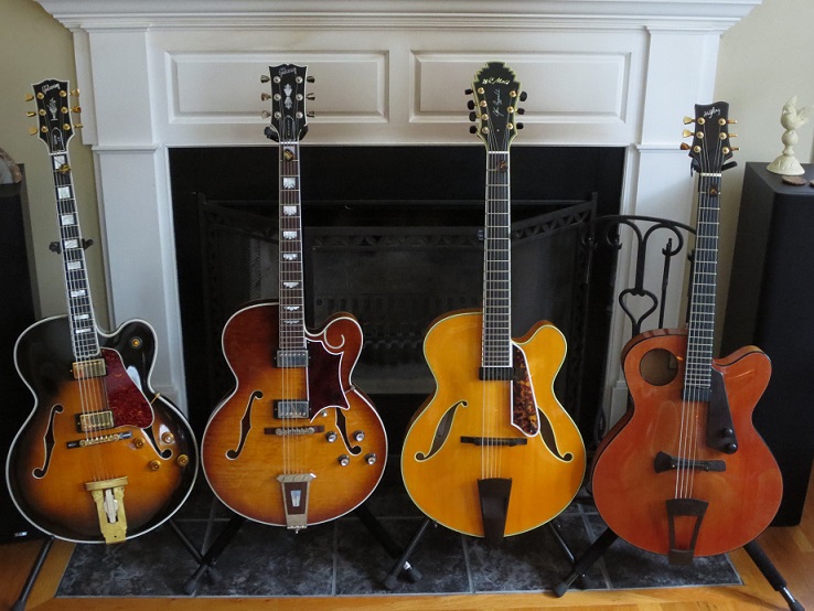 Gibson L-5 CES - One Pickup vs Two Pickups-archtop_collection_110114-jpg